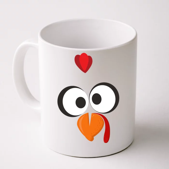 Funny Gobble Turkey Face Front & Back Coffee Mug