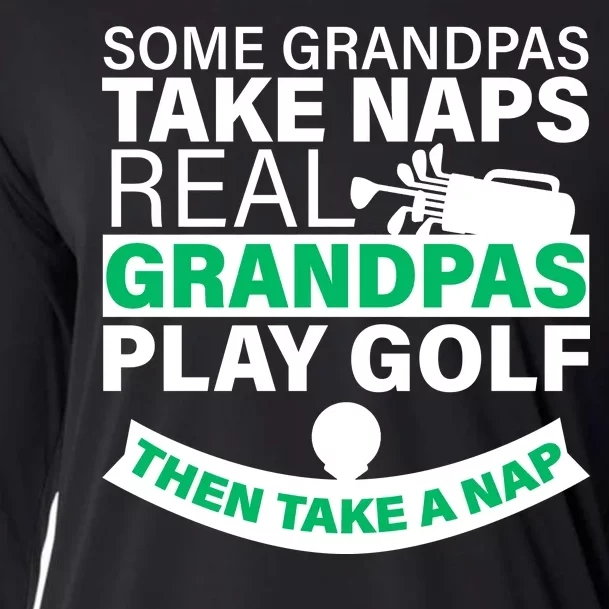 Funny Golf Grandpa Cooling Performance Long Sleeve Crew