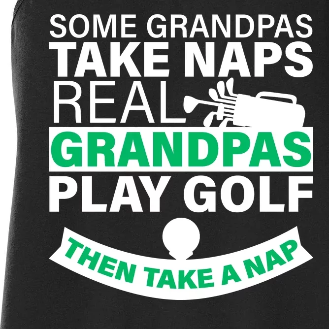 Funny Golf Grandpa Women's Racerback Tank