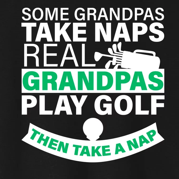 Funny Golf Grandpa Women's Crop Top Tee