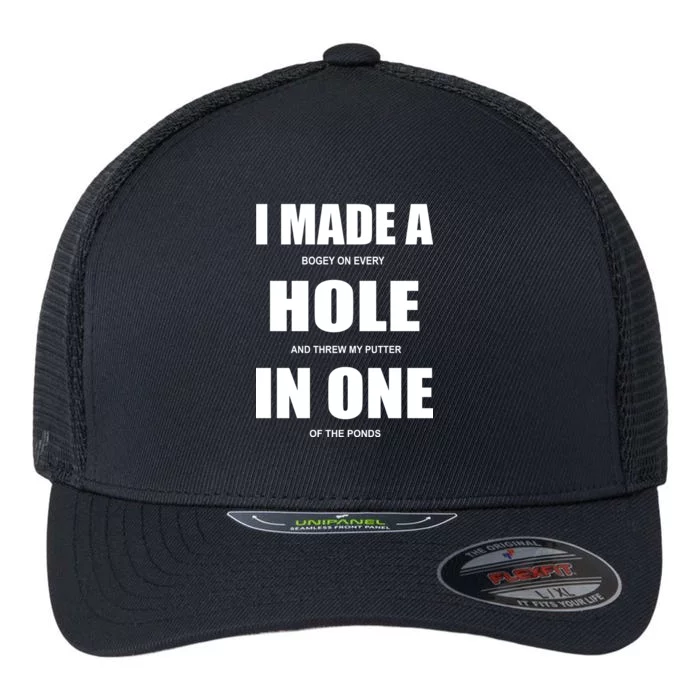 Funny Golf Hole In One Flexfit Unipanel Trucker Cap