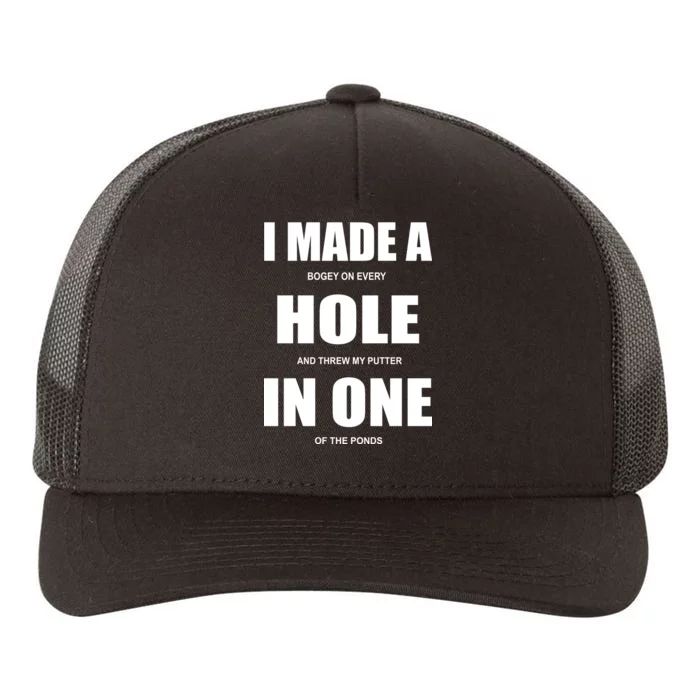 Funny Golf Hole In One Yupoong Adult 5-Panel Trucker Hat