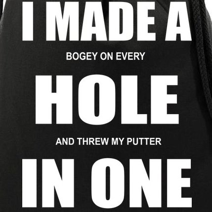Funny Golf Hole In One Drawstring Bag