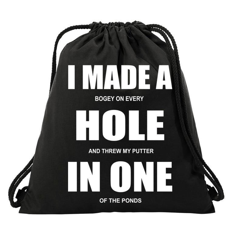 Funny Golf Hole In One Drawstring Bag
