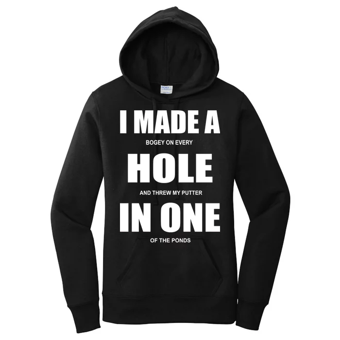 Funny Golf Hole In One Women's Pullover Hoodie