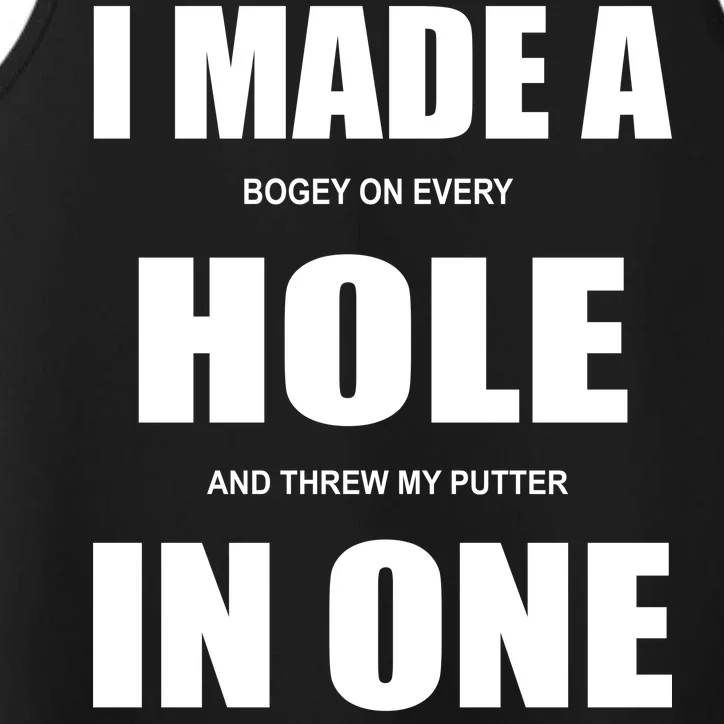 Funny Golf Hole In One Performance Tank