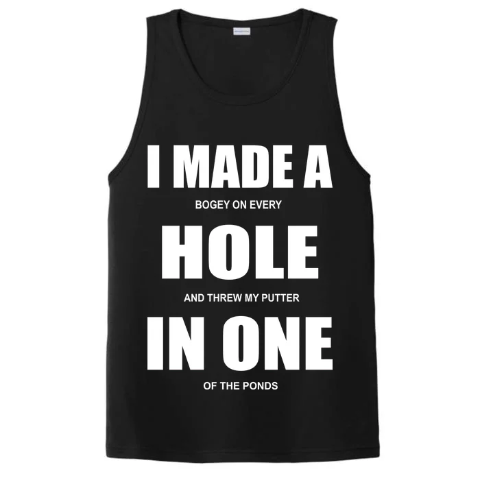 Funny Golf Hole In One Performance Tank