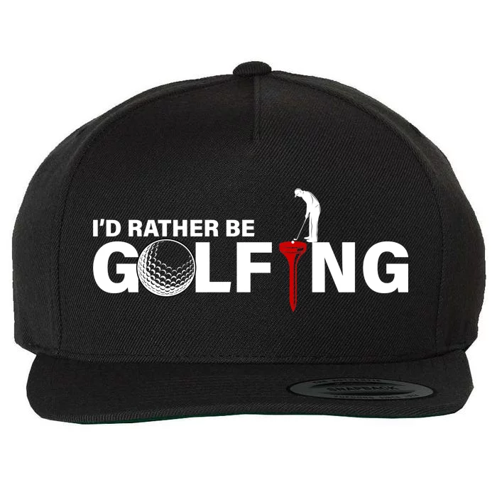 Funny Golfers Design Rather Be Golfing Wool Snapback Cap