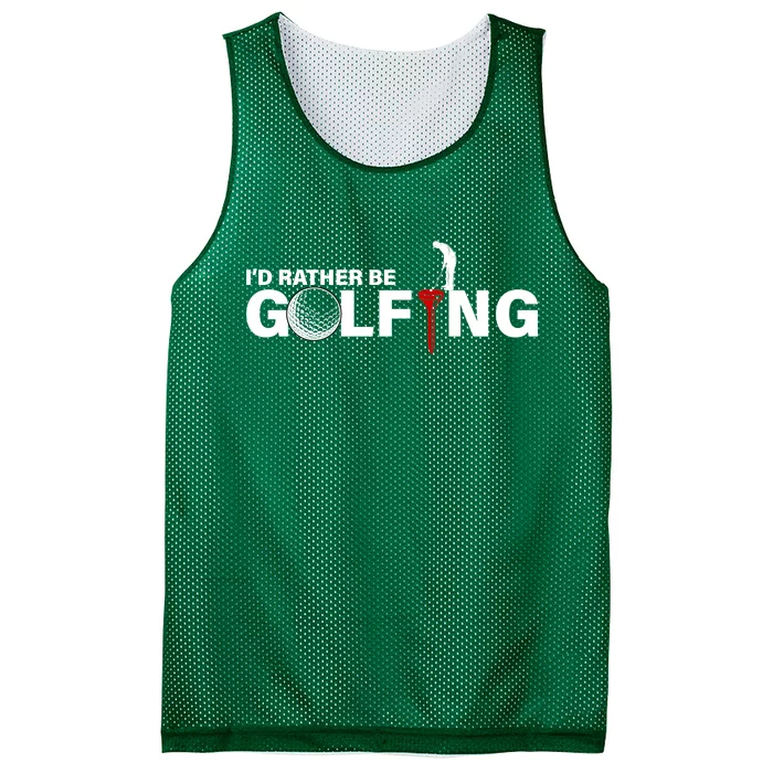 Funny Golfers Design Rather Be Golfing Mesh Reversible Basketball Jersey Tank