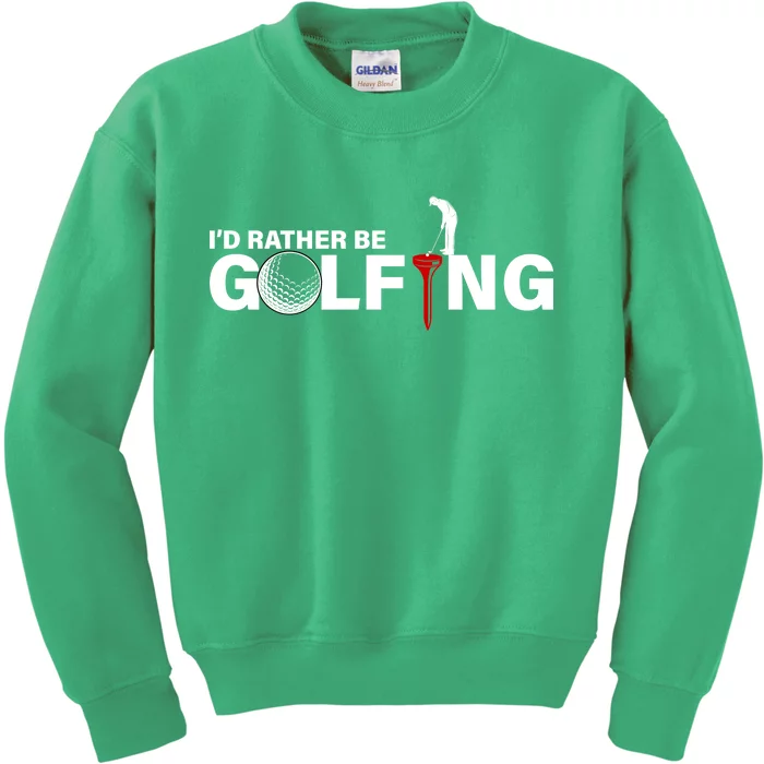 Funny Golfers Design Rather Be Golfing Kids Sweatshirt