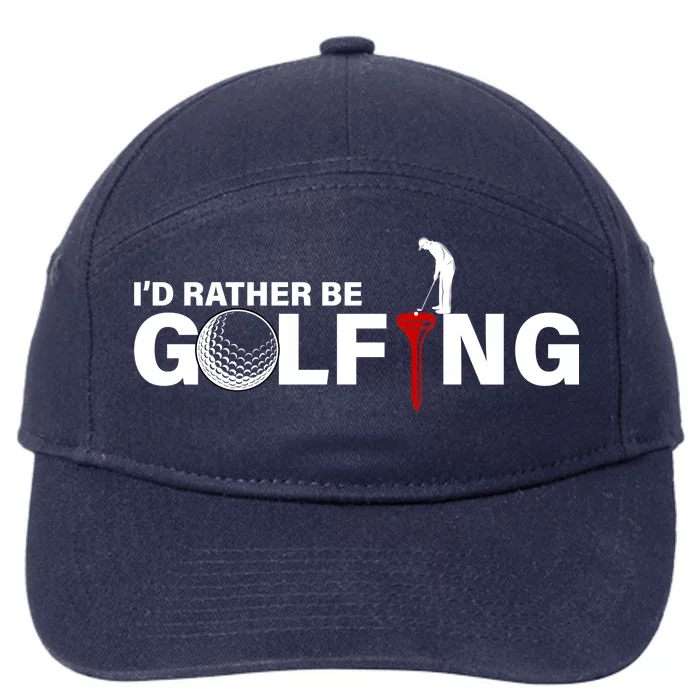 Funny Golfers Design Rather Be Golfing 7-Panel Snapback Hat