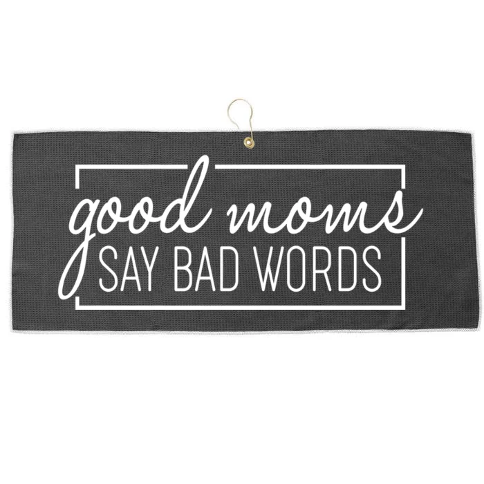 Funny Good Moms Say Bad Words Large Microfiber Waffle Golf Towel