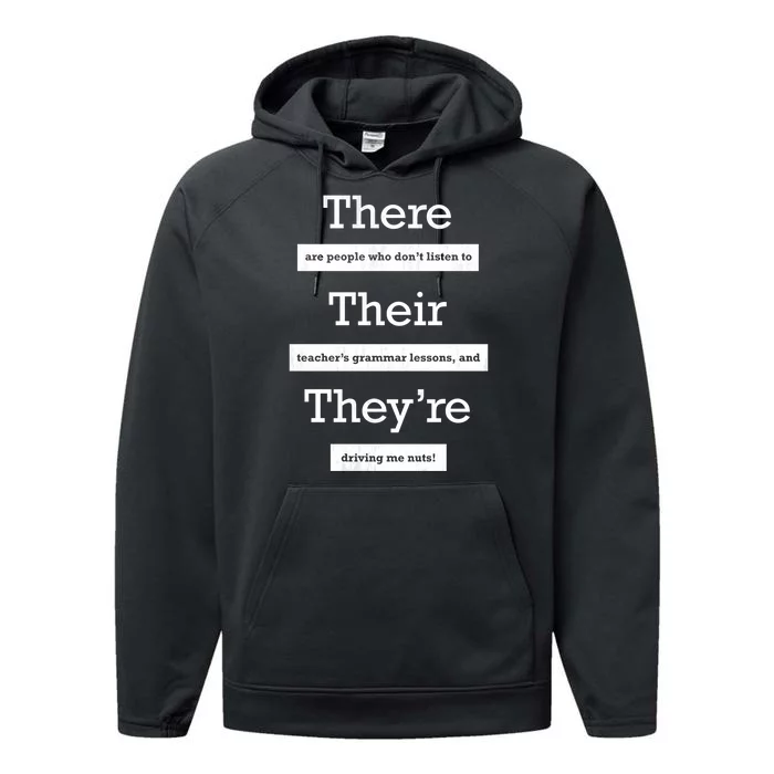 Funny Grammar Teacher Performance Fleece Hoodie