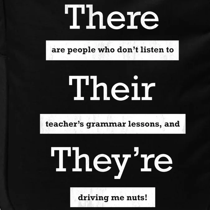 Funny Grammar Teacher Impact Tech Backpack