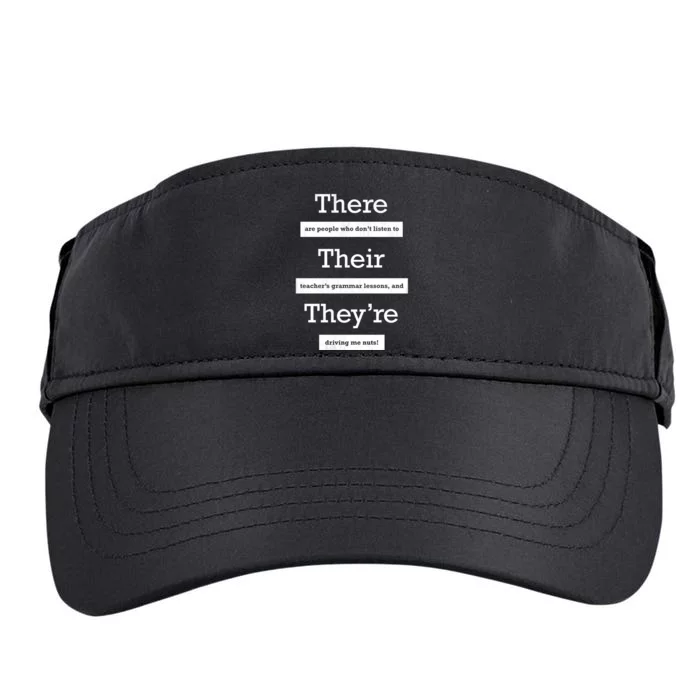 Funny Grammar Teacher Adult Drive Performance Visor