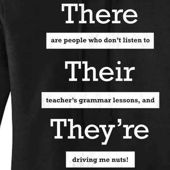 Funny Grammar Teacher Women's Pullover Hoodie