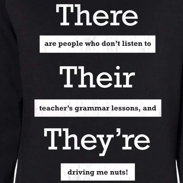 Funny Grammar Teacher Womens California Wash Sweatshirt