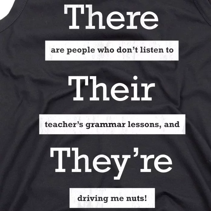 Funny Grammar Teacher Tank Top