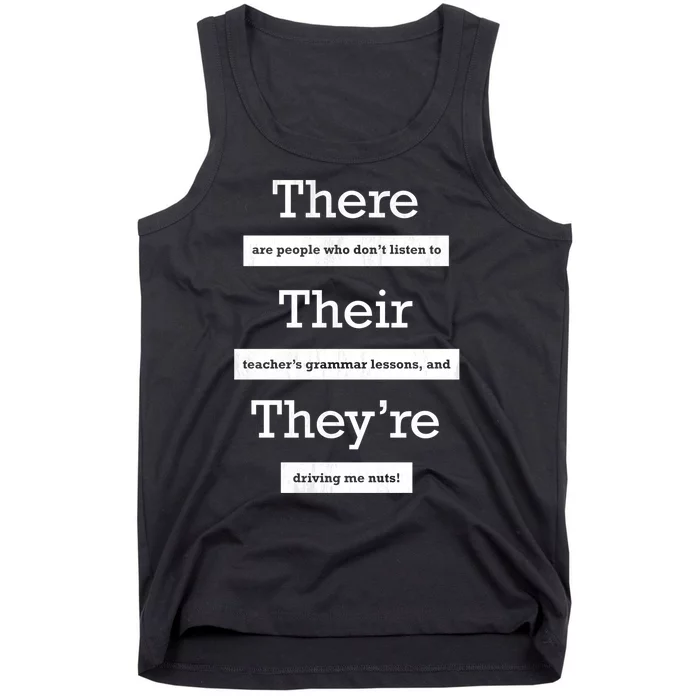 Funny Grammar Teacher Tank Top