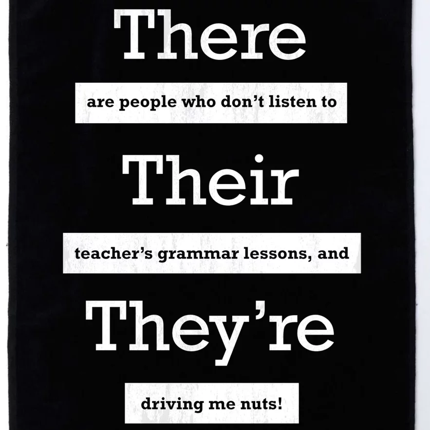 Funny Grammar Teacher Platinum Collection Golf Towel