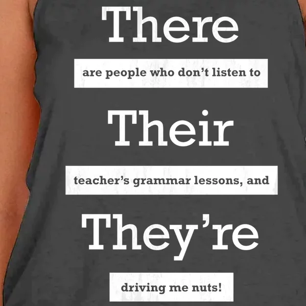 Funny Grammar Teacher Women's Knotted Racerback Tank