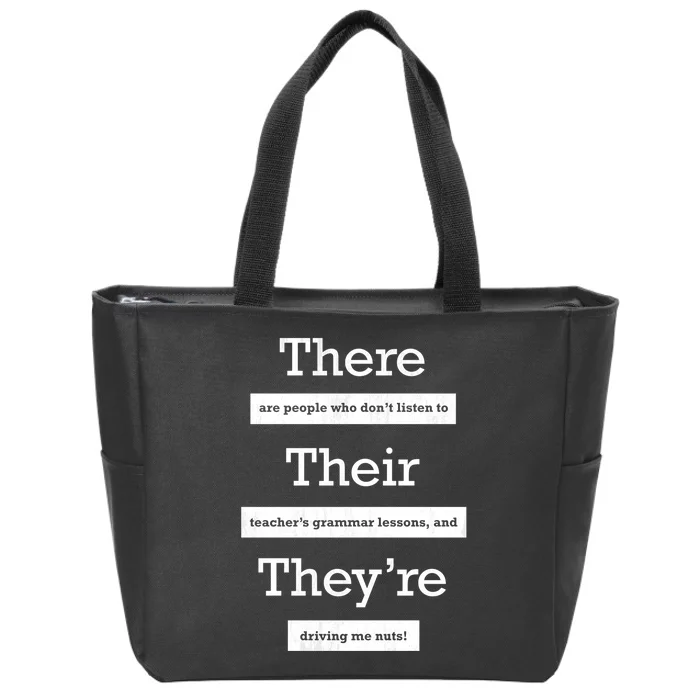 Funny Grammar Teacher Zip Tote Bag