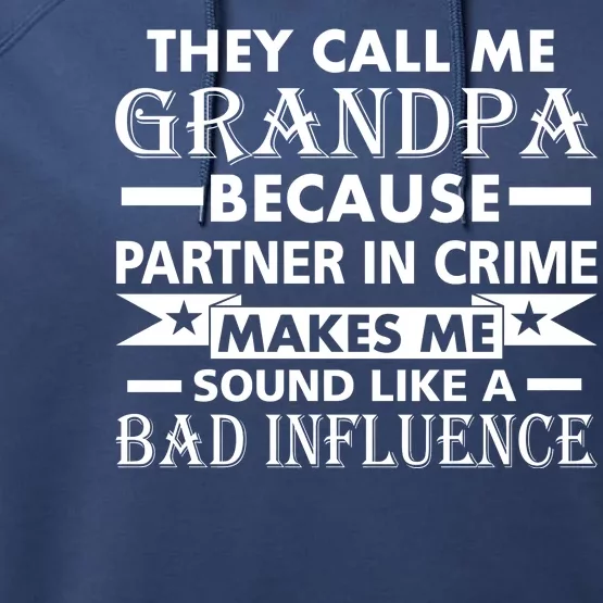 Funny Grandpa Grandfather Performance Fleece Hoodie