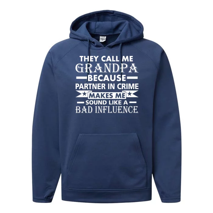 Funny Grandpa Grandfather Performance Fleece Hoodie