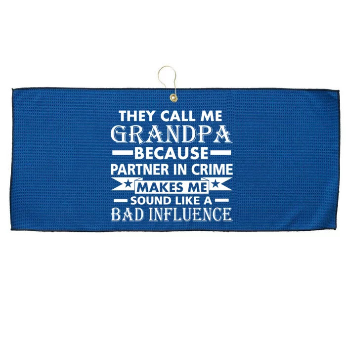 Funny Grandpa Grandfather Large Microfiber Waffle Golf Towel