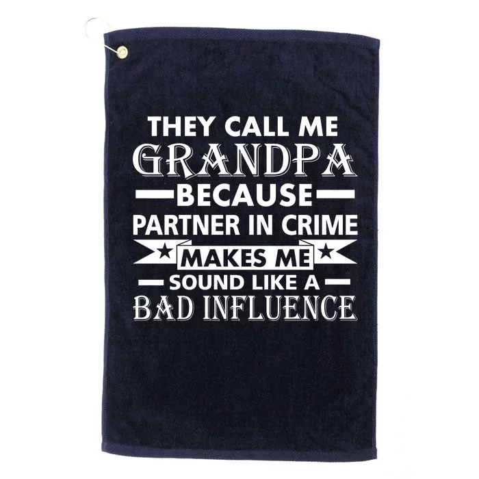 Funny Grandpa Grandfather Platinum Collection Golf Towel