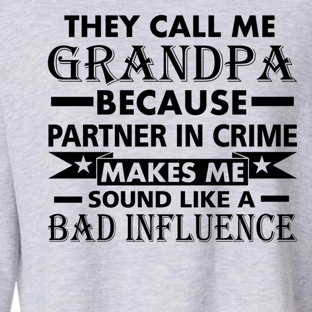 Funny Grandpa Grandfather Cropped Pullover Crew