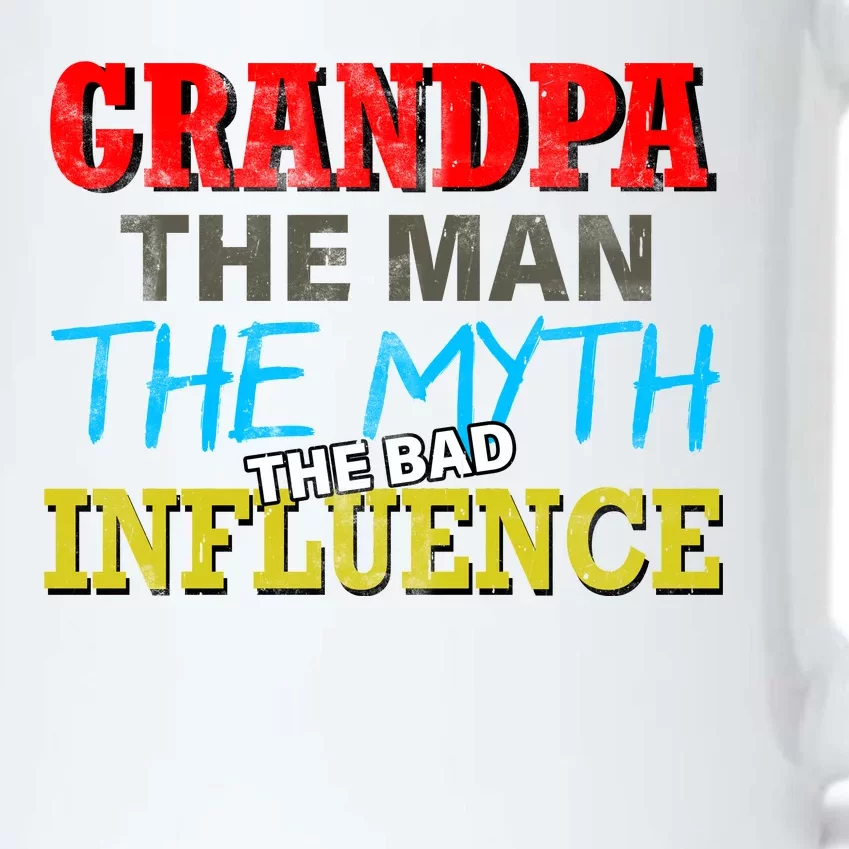 Funny Grandpa Man Myth The Bad Influence Black Color Changing Mug