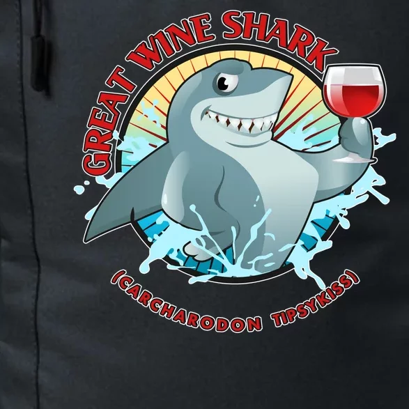 Funny Great Wine Shark Emblem Daily Commute Backpack