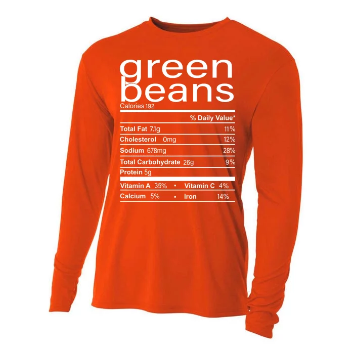 Funny Green Bean Nutrition Cooling Performance Long Sleeve Crew