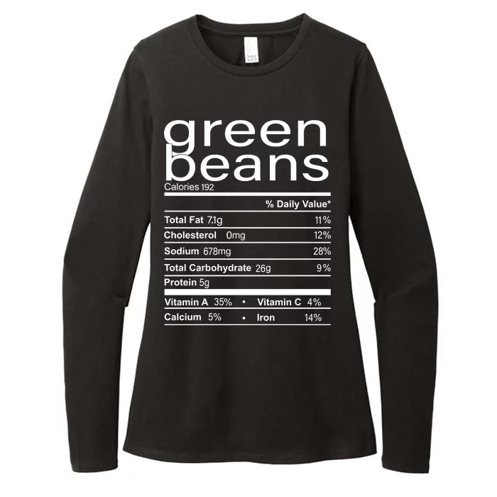 Funny Green Bean Nutrition Womens CVC Long Sleeve Shirt