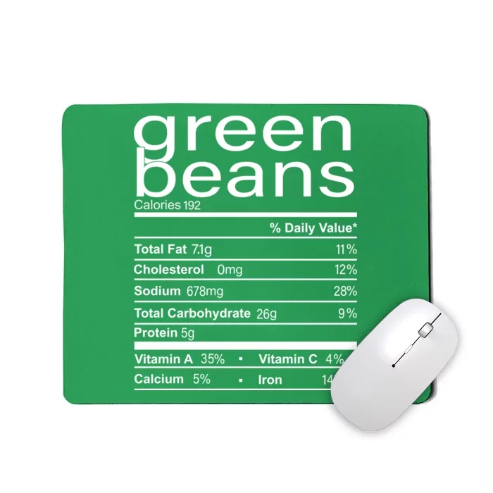 Funny Green Bean Nutrition Mousepad