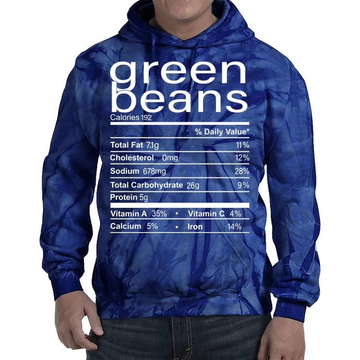 Funny Green Bean Nutrition Tie Dye Hoodie