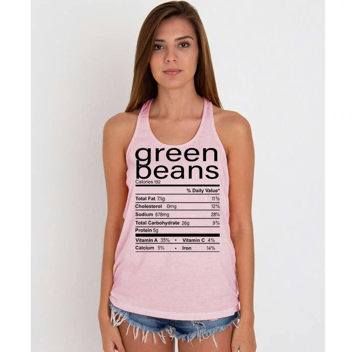 Funny Green Bean Nutrition Women's Knotted Racerback Tank