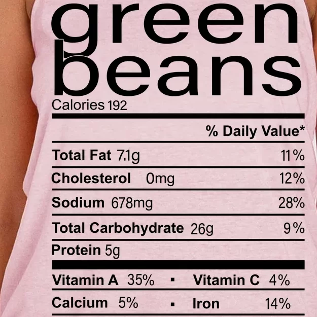 Funny Green Bean Nutrition Women's Knotted Racerback Tank