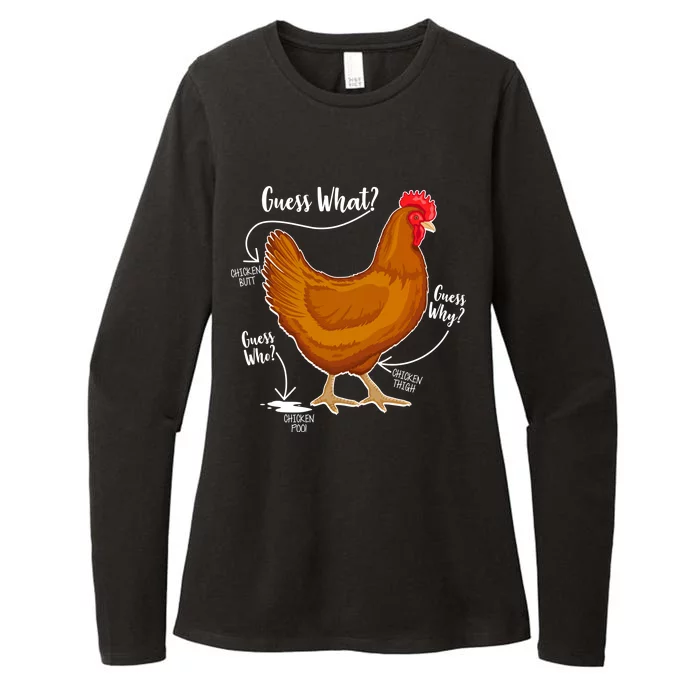 Funny Guess What Chicken Butt ggg Womens CVC Long Sleeve Shirt