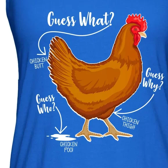 Funny Guess What Chicken Butt ggg Ladies Essential Flowy Tank