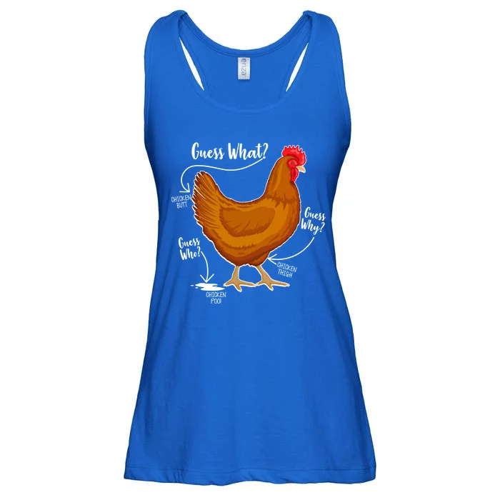 Funny Guess What Chicken Butt ggg Ladies Essential Flowy Tank