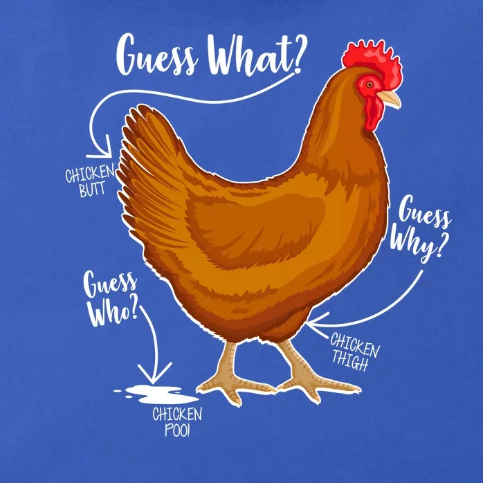 Funny Guess What Chicken Butt ggg Zip Tote Bag