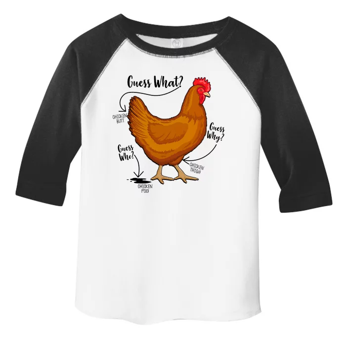 Funny Guess What Chicken Butt ggg Toddler Fine Jersey T-Shirt