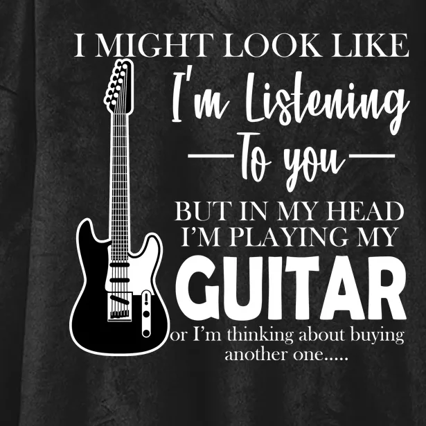 Funny Guitar Sarcastic Saying Hooded Wearable Blanket