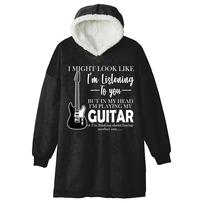 Funny Guitar Sarcastic Saying Hooded Wearable Blanket