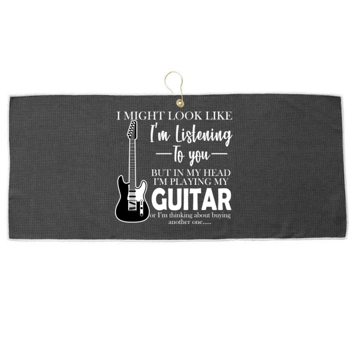 Funny Guitar Sarcastic Saying Large Microfiber Waffle Golf Towel