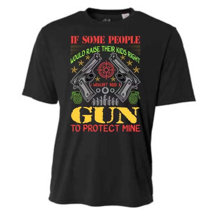 Funny Gun 2nd Amendment Protect Me Cooling Performance Crew T-Shirt