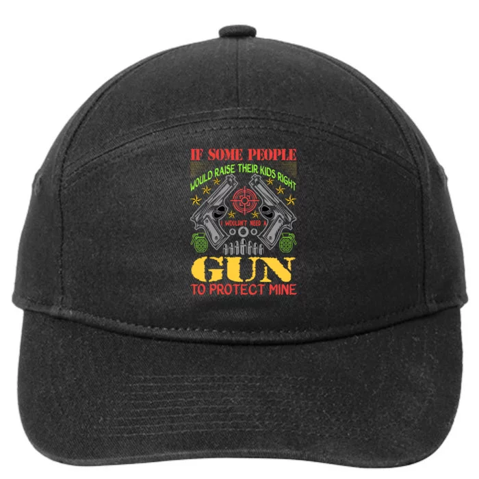 Funny Gun 2nd Amendment Protect Me 7-Panel Snapback Hat