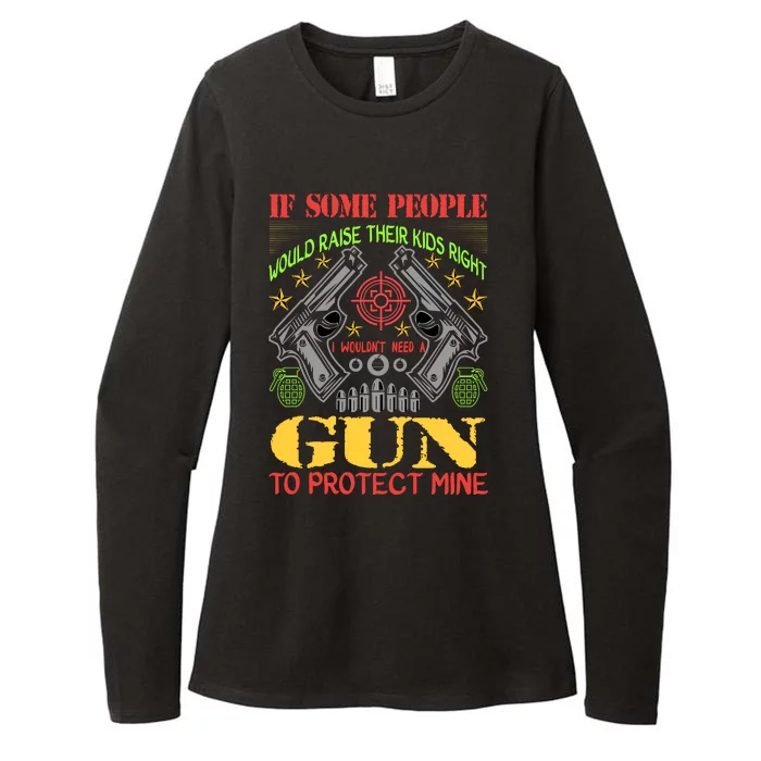 Funny Gun 2nd Amendment Protect Me Womens CVC Long Sleeve Shirt